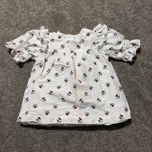 Janie and Jack girls size 5 ruffled short sleeve dress with fun layers & design